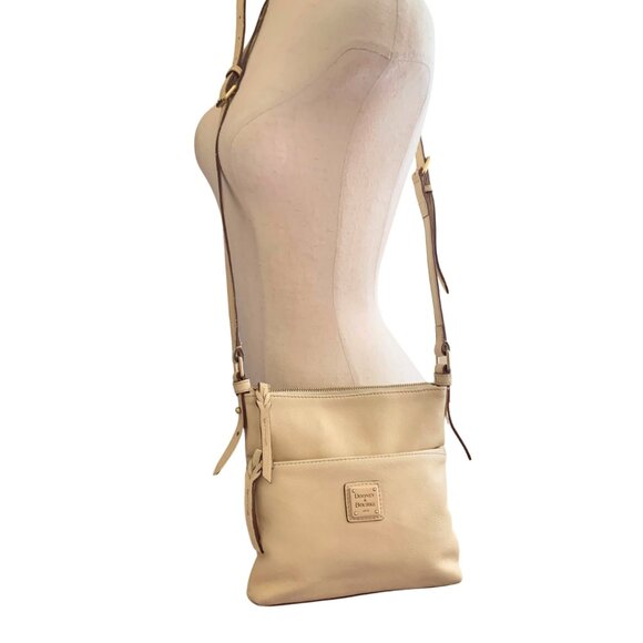 Dooney & Bourke Pebble Leather Crossbody Bag Beige/ Cream Small - Picture 15 of 15